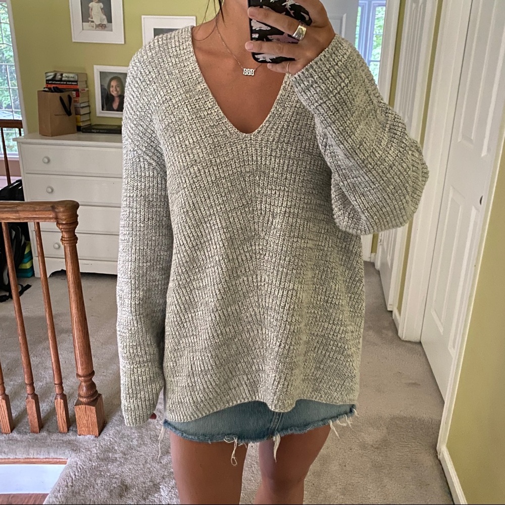 Urban Outfitters Grey Knit Oversized Sweater
